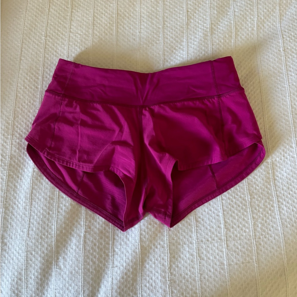 Lululemon || Ripened Raspberry|| Size - 2 - Speed Up Low - Rise Lined Short 2.5”